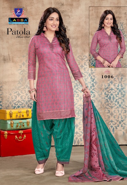 Lassa Patola Ethnic Suit Vol-1 Cotton Designer Print Dress Material